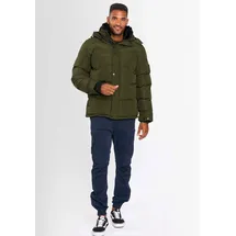 Alessandro Salvarini "ASEzkimo", Herren, Gr. XL, schwarz olive, Obermaterial: 100% Polyester. Innenseite: 100% Polyester. Futter: 100% Polyester. Fellimitat: 100% Polyester, Jacken Winterjacke, mit warmen Teddyfell