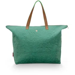 Pip Studio Tote Bag Velvet Quiltey Days - Green Koffer24