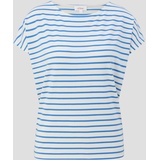 s.Oliver - Gestreiftes T-Shirt mit Streifenmuster, Hellblau, L