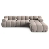 micadoni Sofa Bellis, modular 4-Sitzer mit flachem Modul beige