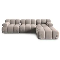 micadoni Sofa Bellis, modular 4-Sitzer mit flachem Modul beige