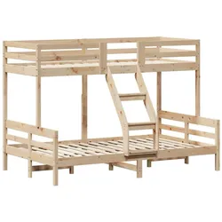 vidaXL Etagenbett 80x200/120x200 cm Massivholz Kiefer