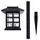 monzana Laterne Kunststoff 38,0 cm 6er Set schwarz