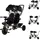 Chipolino Zwillingsdreirad Hip Hop, zwei Kinder, bis 40 kg, Sitze 360° drehbar black