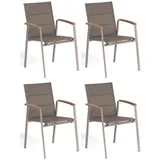 SonnenPartner Gartenstuhl 4er-Set  grau 4 St.