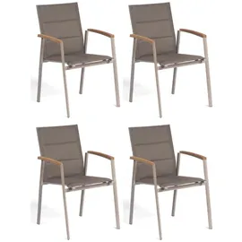 SonnenPartner Gartenstuhl 4er-Set  grau 4 St.