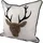 Gilde Hirschillen 45 x 45 cm Creme/Braun/Schwarz