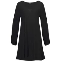LASCANA Longshirt Shirtkleid Schwarz 44/46