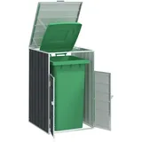 DOTMALL Mülltonnenbox Mülltonnenbox für 1 Tonne Anthrazit 72x81x115 cm Stahl