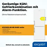 GGV Exquisit Exquisit Kühl-Gefrierkombination, Kühlschrank mit Gefrierfach, 4-Sterne-Gefrieren, 173 Liter, Alarm-Funktion, KGC5233-60-HE-040D