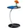 Relaxdays Beistelltisch rund Schwarz Glas 55 x 40 cm