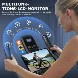 advamsoler Heimtrainer Fahrrad blau