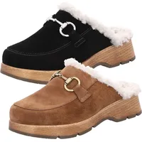 ROHDE Damen Pantolette Plateausohle Clog Warmfutter Licata 7004, Größe:39 EU, Farbe:Braun - 39