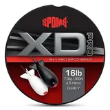 Spomb Xd Pro Geflochtene Schnur 300 m, - Grey - 0.180 mm,