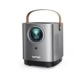 TOPTRO LED Beamer - Touchscreen/Staubdichter Full HD 1080P Mini Projektor mit 5G WiFi und Bluetooth, 50% Zoom für Heimkino/Outdoor, Kompatibel mit Handy/Laptop
