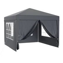 toboli Pavillon 3 x 3 m inkl. 3 Seitenteile Grau