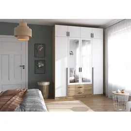 Rauch Wäscheschrank GAMMA 181 x 248 x 54 cm Eiche artisan/Alpinweiß