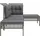 vidaXL 4-tlg. Garten-Lounge-Set mit Kissen Grau Poly Rattan