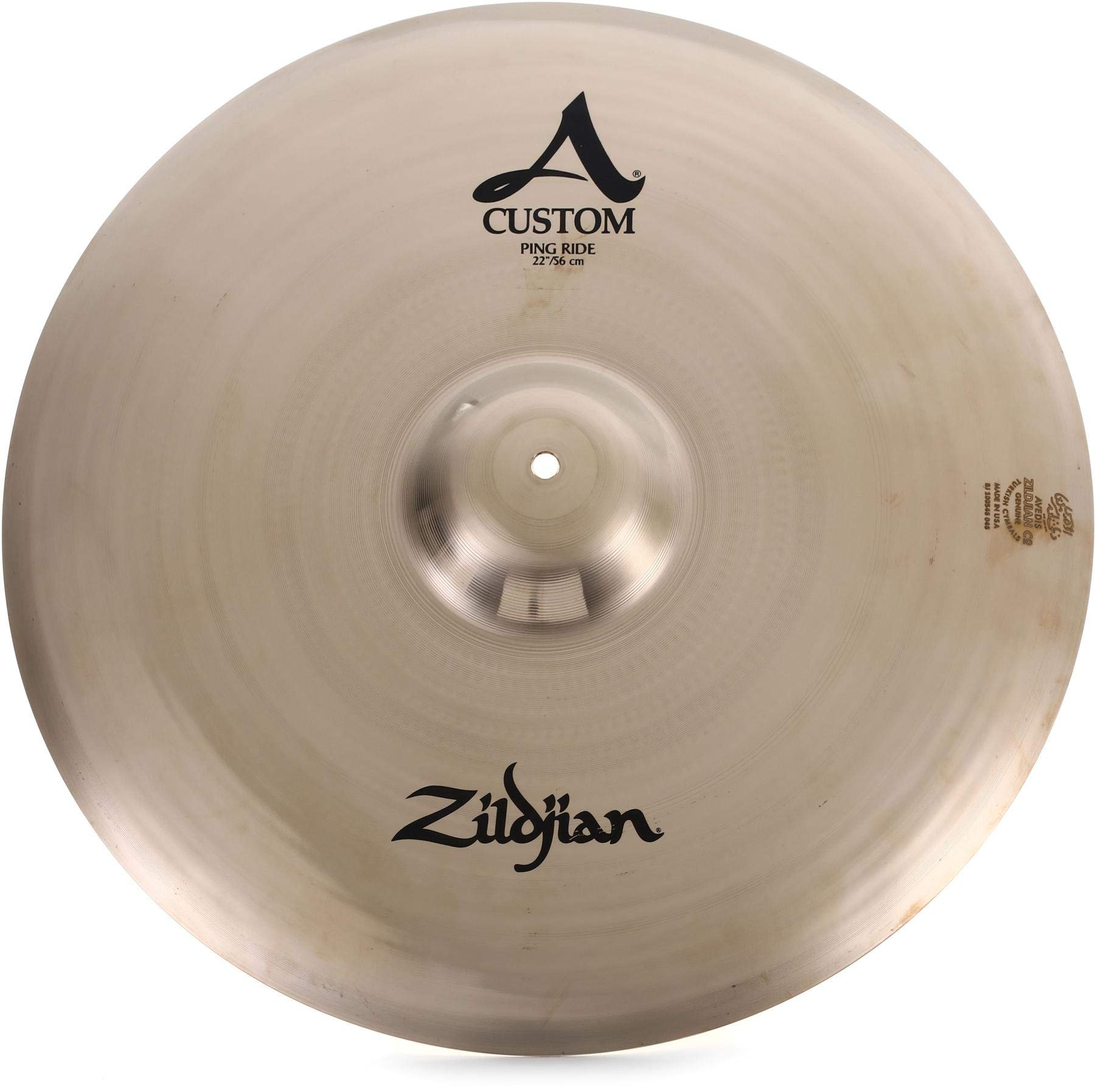 Zildjian A Custom Series - 22" Ping Ride Cymbal - Brilliant finish