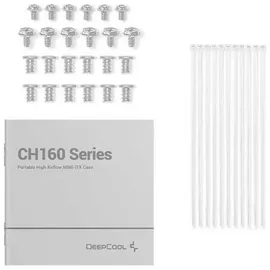 Deepcool CH160 weiß Mini Tower Gehäuse Mini-ITX Glasfenster