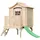 TIMBELA Spielhaus Timbela mit Rutsche 146 x 212 x 112 cm Beige