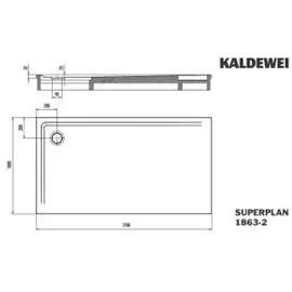 Kaldewei SUPERPLAN Rechteck-Duschwanne, 386348040711, 1863-2