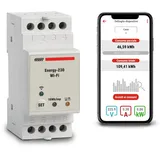 Vemer VE794600 ENERGY WIFI - Smart WLAN Stromzähler für Einphasige Systeme, WiFI Strommessgerät mit App, Installation auf Hutschiene, Weiß