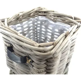 Van der Leeden Rattan Übertopf 50 x 50 cm Grau