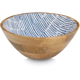 Zeller Present Schale Mangoholz blau 30 cm