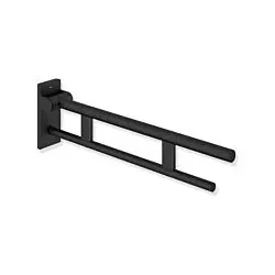 Hewi System 900 Mobiler Stützklappgriff 900.50.40560DC Ausladung 900 mm, Edelstahl pulverbeschichtet schwarz tiefmatt