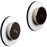 silwy silwy® Magnet-Pins SMART (2er Set) inkl. Metall-Nano-Gel-Pads in White - nie Wieder Bohren oder Schrauben - perfekt für Camping, Caravaning, Boating, Home, Living oder Business