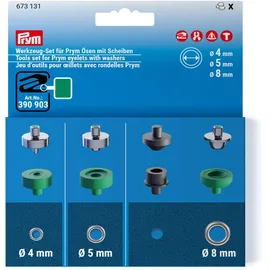 Prym Werkzeug-Set für Ösen mit Scheiben, 4, 5 und 8 mm