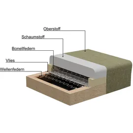 DOMO collection »Turah 2, Cord oder Luxus-Microfaser, mit Federkern, mit Bettfunktion« B/T/H: 241/146/79 cm, incl. Zierkissen, wahlweise mit Bettfunktion,