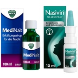 WICK Nasivin Nasenspray 10 ml + Wick MediNait Erkältungssirup für die