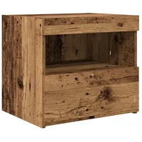 VidaXL Nachttisch mit LED-Lichtern Alte Holz 50x40x45 cm Nachttisch