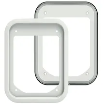 Cat Mate Katzenklappen-Adapter-Set für UPVC/Metalltüren, einfache Montage, schnelle Installation, langlebig, praktisch, weißes UPVC/Metall-Türadapter-Set, 387