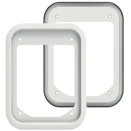 Cat Mate Katzenklappen-Adapter-Set für UPVC/Metalltüren, einfache Montage, schnelle Installation, langlebig, praktisch, weißes UPVC/Metall-Türadapter-Set, 387