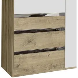 WIMEX Level 200 x 216 x 58 cm Plankeneiche Nachbildung/weiß mit Schubladen