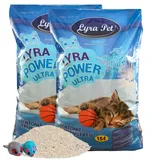 Lyra Pet 2 x 15 Liter Lyra Pet® Lyra Power ULTRA excellent Katzenstreu + 2 Mäuse