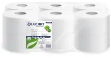 ECO 180 Jumbo Toilettenpapier, 2-lagig, weiß 812009 , 1 Paket = 12 Rollen à 750 Blatt