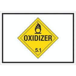 Aufkleber Oxidierend wirkend Symbol Oxidizer entzündend A8 (52x74mm)