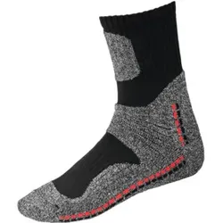 Holex Funktionssocken, halblang, schwarz / rot / grau, Unisex-Größe: 39-41