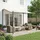 Outsunny Pergola 2,97 x 2,97 m schwarz/creme