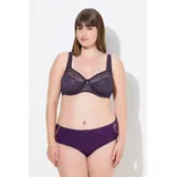 Ulla Popken Damen große Größen Übergrößen Plus Size Bügel-BH, Blütenspitze, Vollspitze aubergine 115C 727062846-115C - 115C
