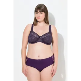 Ulla Popken Damen große Größen Übergrößen Plus Size Bügel-BH, Blütenspitze, Vollspitze aubergine 115C 727062846-115C - 115C