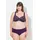 Ulla Popken Damen große Größen Übergrößen Plus Size Bügel-BH, Blütenspitze, Vollspitze aubergine 115C 727062846-115C - 115C