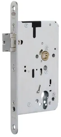 BKS Einsteckschloss (mechanisch) B-21100, F-Stulp, Edelstahl, DIN-Richtung: DIN Links, Dornmaß: 65 mm, Stulpbreite: 20 mm