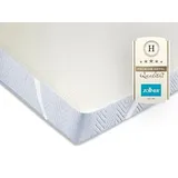 ZOLLNER Matratzenschoner - Topper mit praktischen Eckgummis - für Allergiker geeignet – Baumwolle - waschbar bis 95°C - 180x200 cm - Hotelqualität