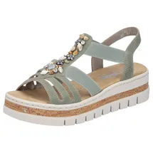 Rieker Keilsandalette Damen Schilfgrün 37