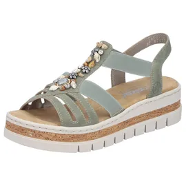 Rieker Keilsandalette Damen Schilfgrün 37